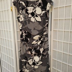 Ralph Lauren sheath dress, black & white, sz 6